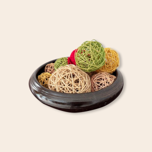 Decorative Bowl with Colorful String Balls - For Rent