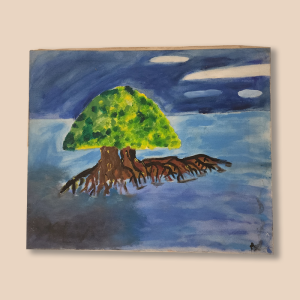 Whimsical Tree Canvas Painting – For Rent