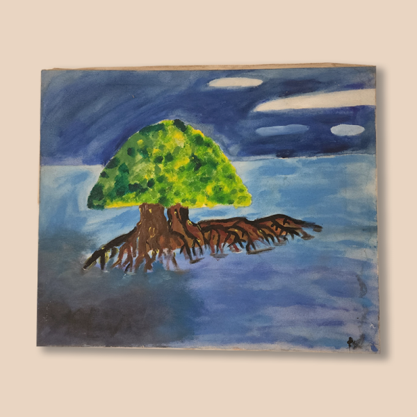 Whimsical Tree Canvas Painting – For Rent