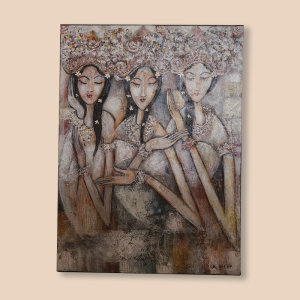 Balinese Women Canvas Painting – For Rent