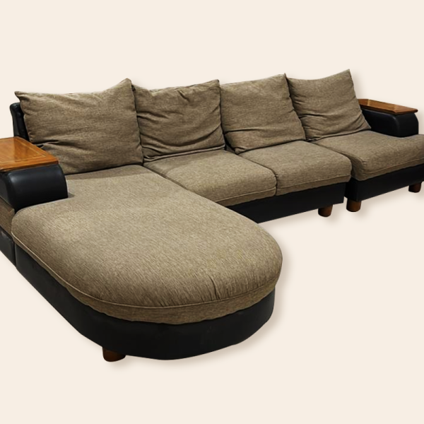 4-Seater Fabric Sofa for Rent – Soft, Spacious, and Relaxed