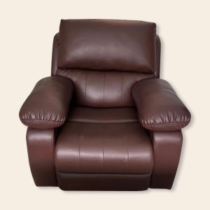 Cozy Single Reclining Leather Armchair - For Rent
