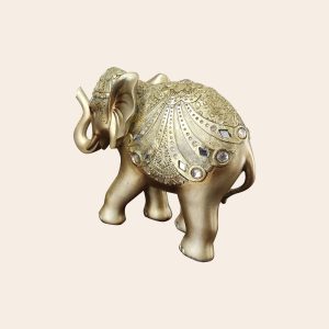 Patung Gajah Emas Dekoratif - untuk Disewakan per Tahun