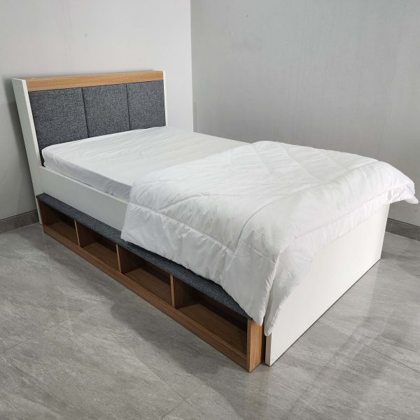 Kasur Single dengan Rangka Kayu & Storage - untuk Disewakan per Tahun - Image 2